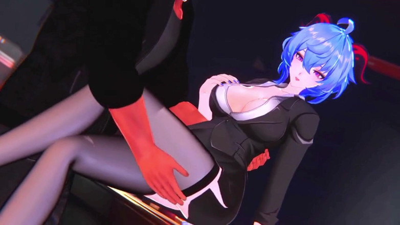 NSFWOtaku: Genshin Impact - Ganyu Late Night Office Pleasure - Animacje Hentai 3D