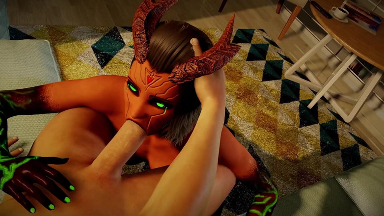 Wraith ward: POV에서 오럴을 해주는 유독한 녹색 눈을 가진 악마 소녀