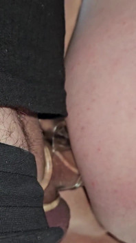 30 Cm Huge and Fat Dick. He Fills Her Entire Pussy and Moves Her Organs. Her Mouth Is Tied so She Can't Scream