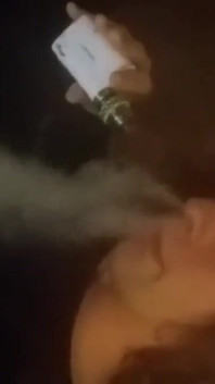 Cute Transgirl Vaping Triple O's (vape Tricks)