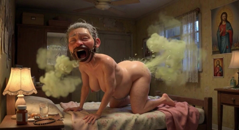 YOUR BEST FANTASY: 90 Year Old Granny Farting Loud &amp; Smelly in Bedroom