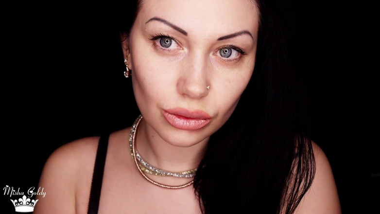 Goddess Misha Goldy: Fumo sensuale &amp; feticcio del labbro e rossetto che stuzzica