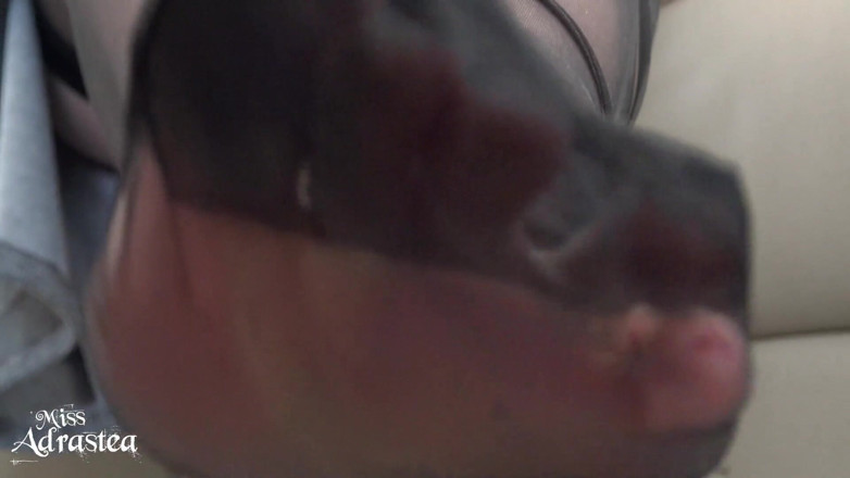 Miss Adrastea: Sniff my toes and cum in your pants!