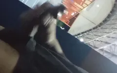 Jerking off on the Sports Court