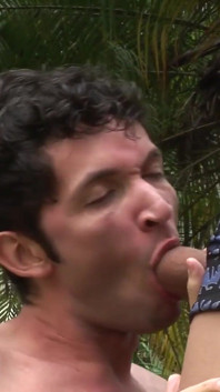 Exclusive video Bareback: Sexy latino boy joins two gays for a threesome fuck
