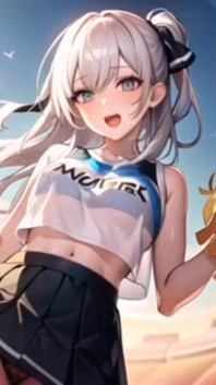 Ai heiße anime-cheerleaderin motivierend