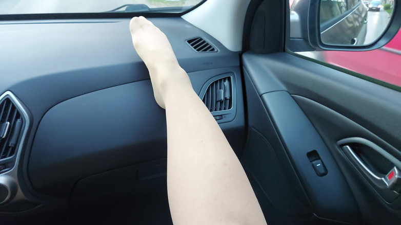 Step Mommy: Mature Stepmom Teases Her Stepson in the Car in the...