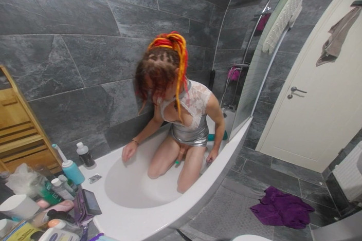 Perception of Depth - Jasmine_Dlight but VR: Jasmine_dlight - in the Shower Deep Sounding with Giant Anal Dildo...