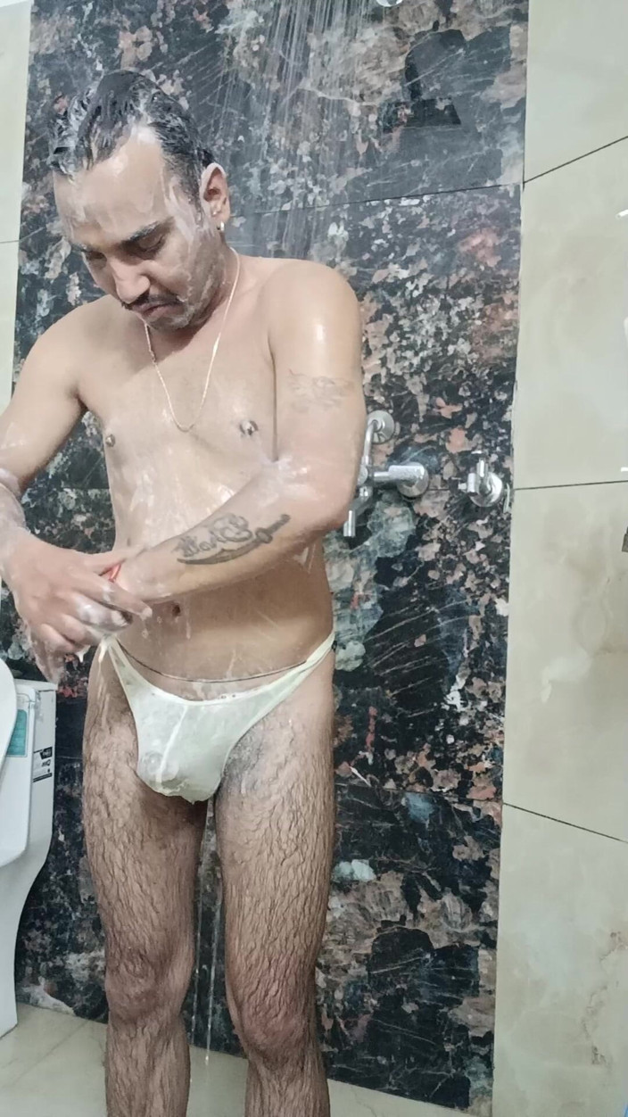 Rajasthani-old-lover: Indischer desi-mann sex und show, duschshow und masturbation