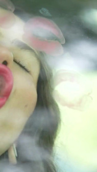Naughty girl pink lipstick marks