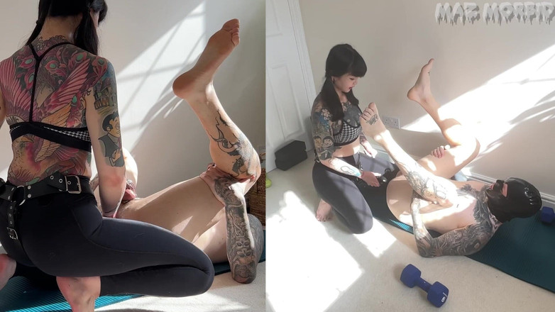 KinkyFemdomTV: Sahibe Patricia ve Maz Morbid ile egzersizi