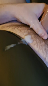 Part 2 of Me Jerking My Small Uncut Cock with My Ballstretcher on, with Cumshot