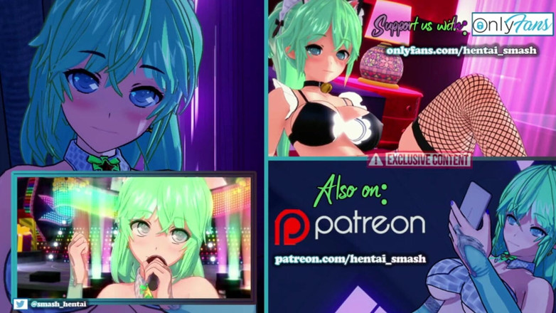 Hentai Smash: かわいい赤毛のVTuber Houshou Marineは、ソファで彼女の猫を指で。ホロライブ変態