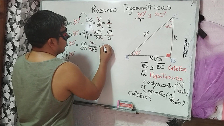 Rosaroja: 15 trigonométrie : angle 30 - ratios trigonométriques