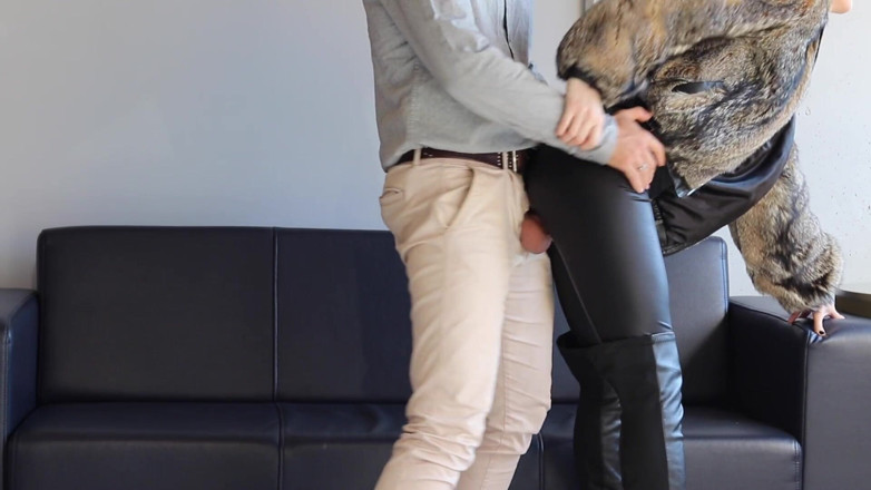 Ruda Cat: Fick mich hart in zerrissenen leder leggings und pelzmantel