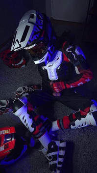Horny Biker Plays with His Dick