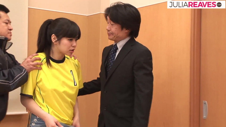 Japanese Cheats: Hairy girl gets pussy cumshot after sucking and fucking coaches