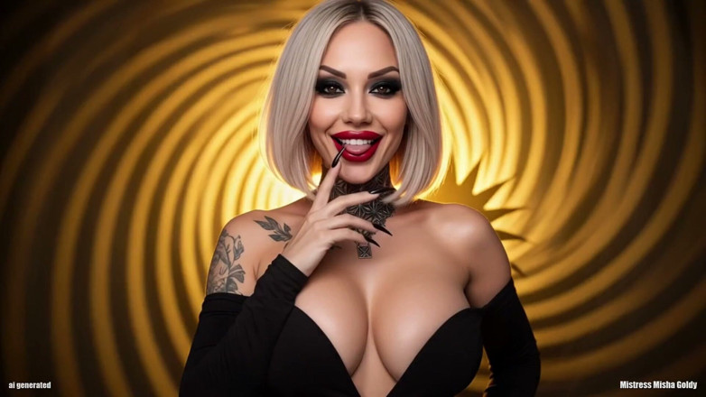 Goddess Misha Goldy: Défi goon impossible à deux bouches