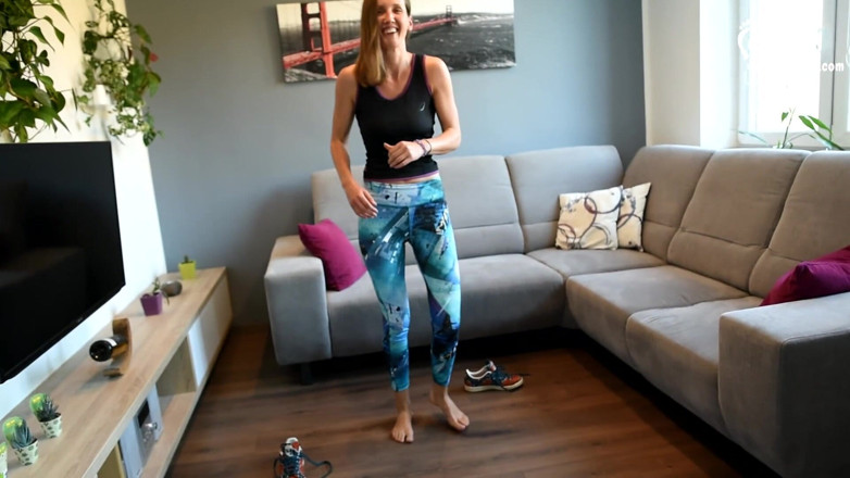 Czech Soles - foot fetish content: Sporty girl's sweaty feet and nice socks tease