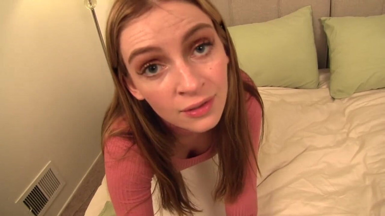 Eros POV - Liberated Eye: Cute brunette teen wanks her stepdaddy's cock