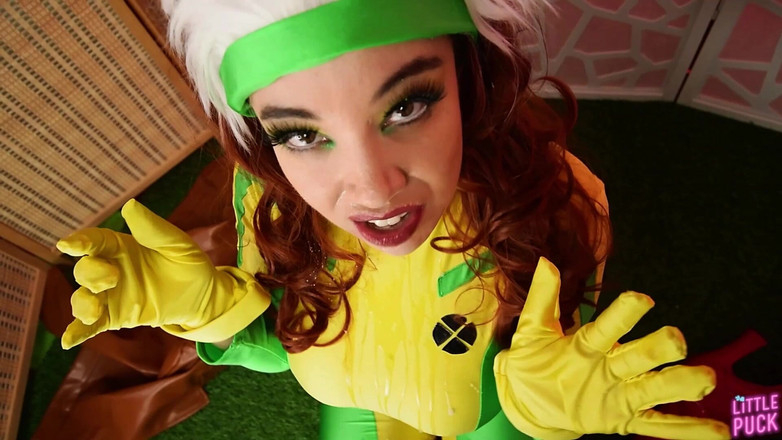 Little Puck: X-men: Rogue Dick Drain !! Sukubu milf