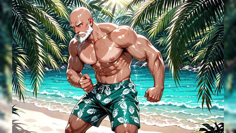 Erotic Man: Ông già hói đẹp trai không mặc áo sơ mi