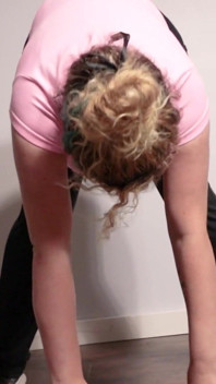 MILF with Big Tits Exercises Topless