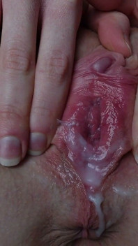 Creamy Grool Pussy with Huge Labia