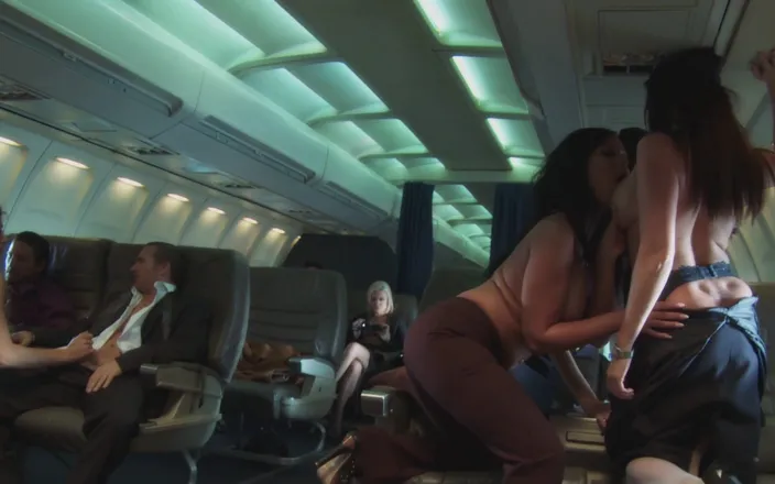 Anna Bell Peaks: Lesbians Are Having Fun in the Plane Sharing Huge Cocks