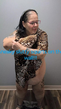 Nasty Trashy Whore Squirting on the Wall Instead of the Floor