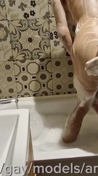 Massage a Sissy Femboy in the Bathroom Before Fucking!