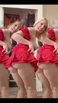 Beautiful MILF in Red Dress
