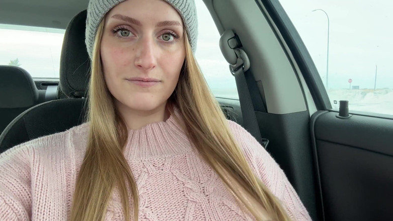 Nerdy Nympho: Risky Public Masturbation Fingering Myself in Busy Parking Lot