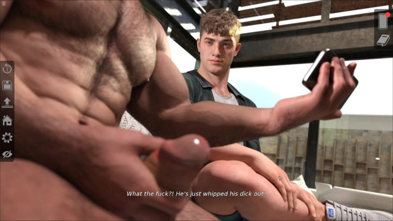 Future man: Muscular Plumber Gay Seduce Handsome Sam While Watching Porn Together