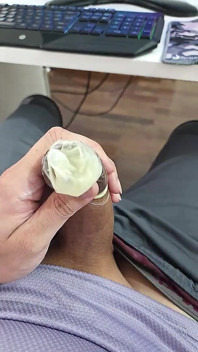 Condom Filled with Semen