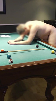 Kinky and Pervers Pool Game! Guy Dominated by Tranny Girl!