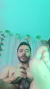 A Big Hot Cumshot Showing the Hairy Ass
