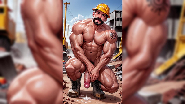 Erotic Man: Ai Gay, гарячі чоловіки, будівництво