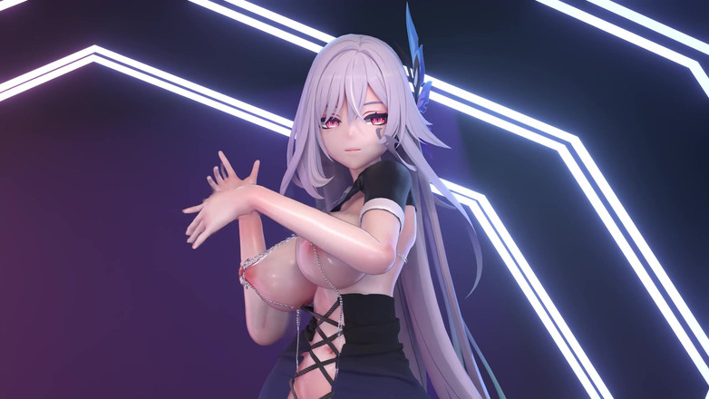 MikuMotion: ダウン ニップル チェーン ボディコン スカート ストリップショー