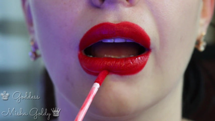 Goddess Misha Goldy: Air mani ke godaan merah besar saya dan cangkuk besar...