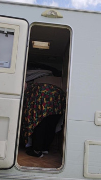 SSBBW Ladybrads Vs Caravan Door