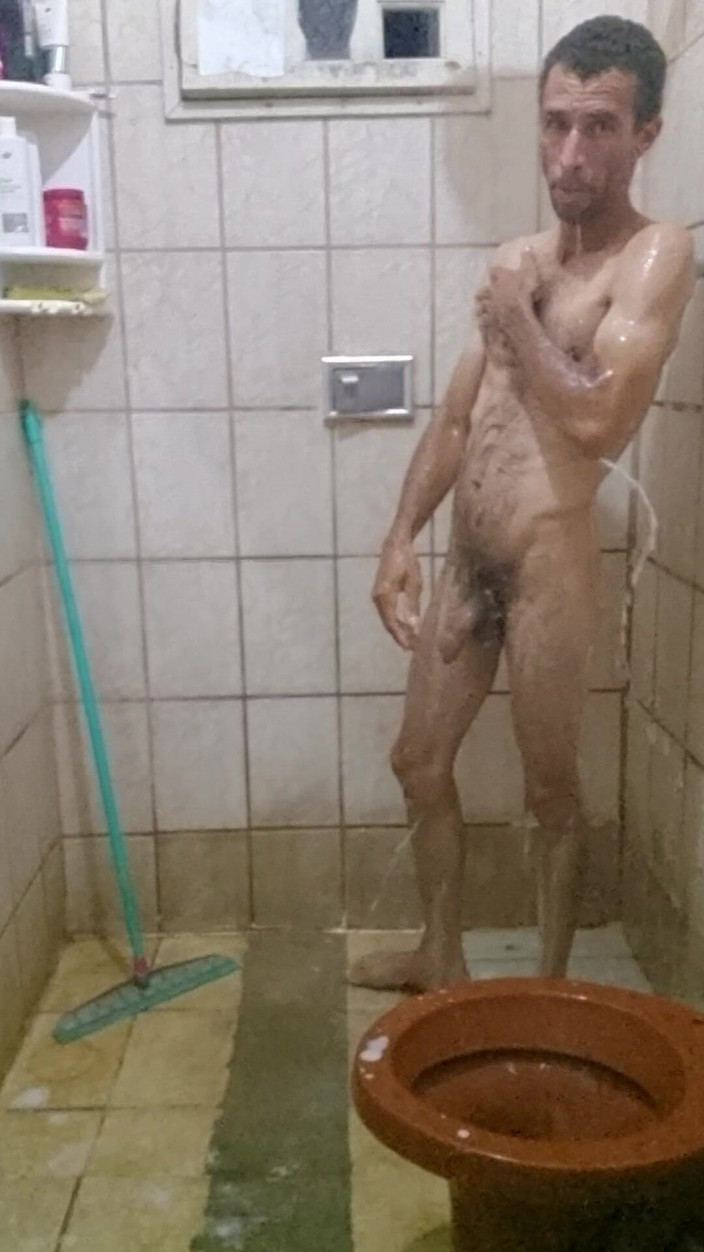 osmar1221: Me Taking a Shower with a Hard-on and Jerking off...