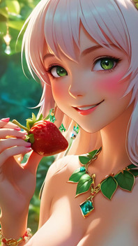 Ai desnudo art - mujer adulta desnuda comiendo fresas (parte 2)