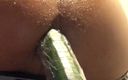 Nat6ix: Anal Riding Huge Cucumber Reverse Cowgirl Nat6ixx BBC