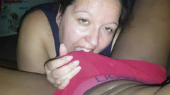 Real homemade BBW BBC porn: BBW retas slickar BBC suger hans stora kuk