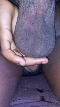 Ebony Teen Loves to Feel on My Balls to Get Her Pussy Wet