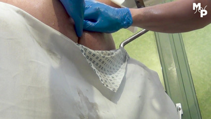 Marcus Pollack Gay: Pornstar Marcus Pollack on doctors gyno chair for extreme anal