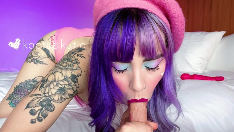 kactus kutie: Vday , lápiz labial cum + mamada