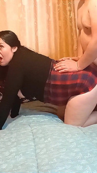 My Wife Is Not at Home, I Was Left Alone with My Stepdaughter and She Agreed to Fuck Her Stepfather.