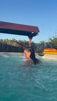 Sexy Pool Tease in a Tiny Bikini